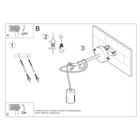 Aplique EDISON negro