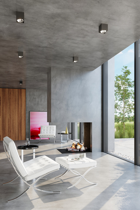 Plafond BLAKE negro + 1x bombilla LED GU10 AR111 4000K FRÍO 10W 850lm