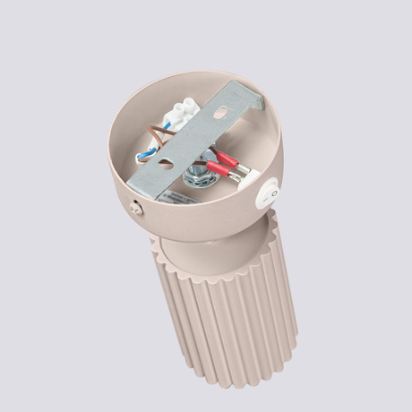 Lámpara de pared KARBON taupe con interruptor