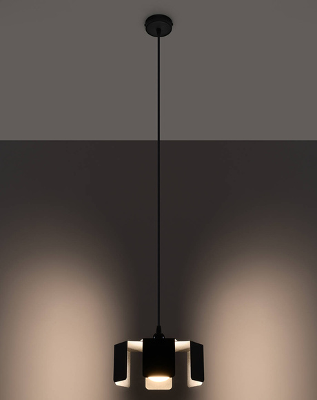 Lámpara colgante TULIP negra + 1x bombilla LED E27 4000K Fría 7,5W 650lm