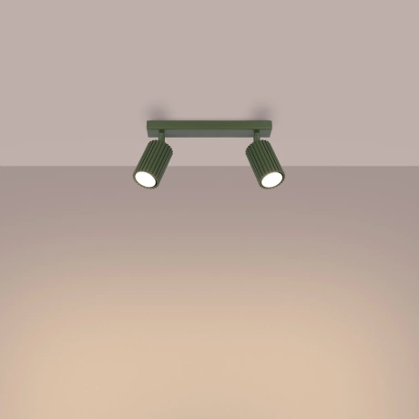 Lámpara de techo KARBON 2 verde oliva