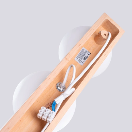 Lámpara de techo BULBO 4 madera natural