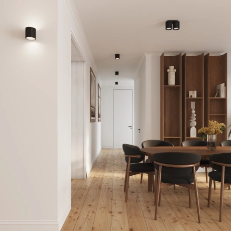 Lámpara de techo AURA 2 negra GU10