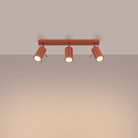 Lámpara de techo RING 3L rojo ocre