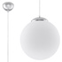 UGO 40 lámpara colgante cromo + 1x bombilla LED E27 3000K Cálida 7,5W 620lm