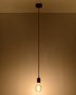 EDISON lámpara colgante negro +1x bombilla LED E27 4000K Fría 7,5W 650lm
