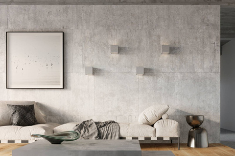 Aplique LEO hormigón + 1x bombilla LED E27 4000K Fría 7,5W 650lm