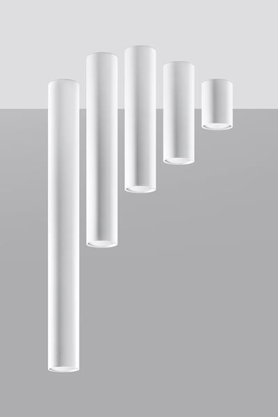 Plafond LAGOS 10 blanco + 1x bombilla LED GU-10 3000K Cálida 7W 620lm