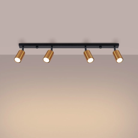 Lámpara de techo WINX 4L negro/cobre