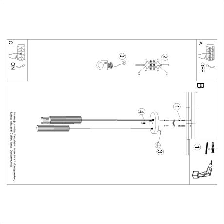 Lámpara colgante KARBON 3P taupe