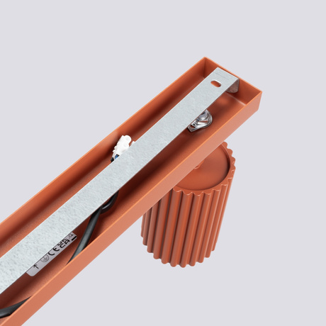 Lámpara de techo KARBON 4L rojo ocre