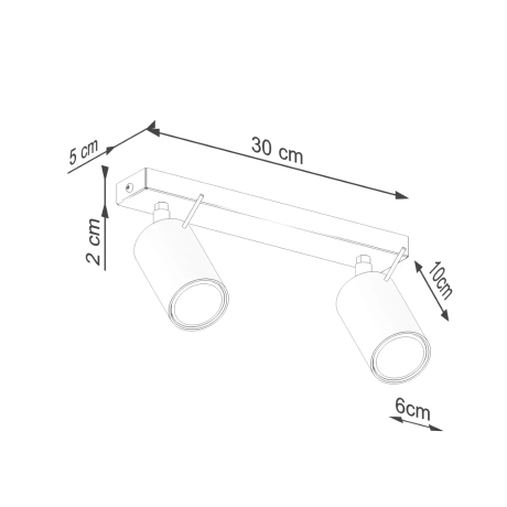 Lámpara de techo RING 2 verde oliva