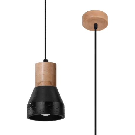 Lámpara colgante QUBIC negra