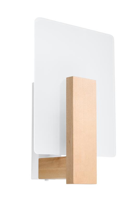 Aplique LAPPO madera natural + 1x bombilla LED E14 3000K cálida 7,5W 620lm