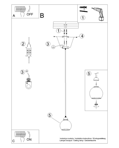 Lámpara colgante ALINO 1 negro +1x bombilla LED E27 3000K Cálido 7,5W 620lm