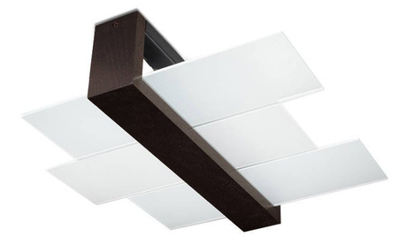 Plafond FENIKS 2 wenge + 2x bombilla LED E27 3000K Cálida 7,5W 620lm