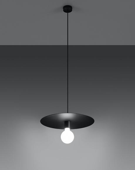 Lámpara colgante FLAVIO negra + 1x bombilla LED E27 4000K Fría 7,5W 650lm