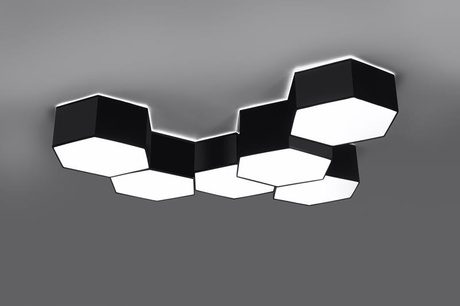 Plafond SUNDE 11 negro + 2x bombilla LED E27 4000K Fría 7,5W 650lm