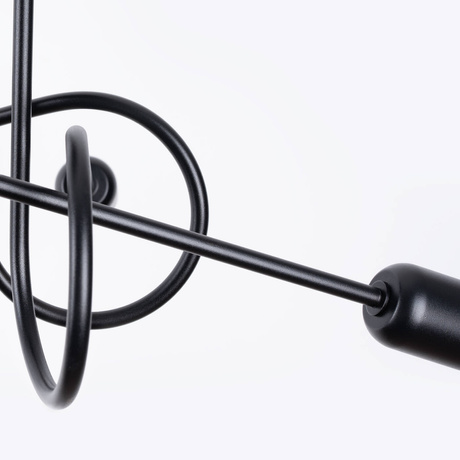 SUPEŁ 5 lámpara de araña negra + 5X bombilla LED E27 3000K 7W 760lm