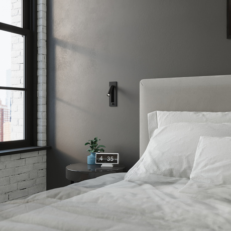 Aplique ENIF negro + 1x bombilla LED G9 4000K Fría 4,5W 530lm