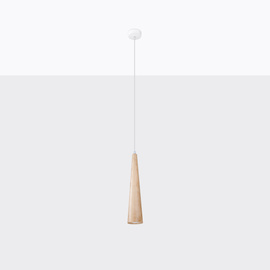 Lámpara colgante SULA 1 madera natural
