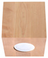 Plafond QUAD madera natural + 1x bombilla LED GU-10 4000K Fría 7W 630lm