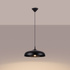 Lámpara colgante GINA negra + 1x bombilla LED E27 4000K Frío 7,5W 690lm