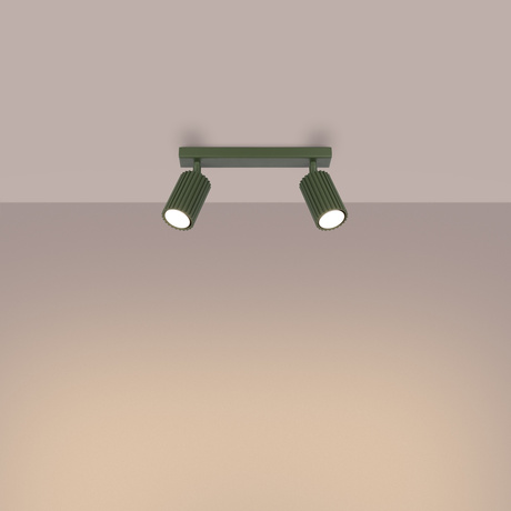 Lámpara de techo KARBON 2 verde oliva