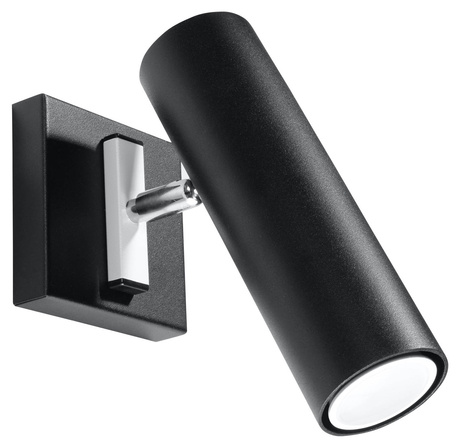 Aplique DIREZIONE negro + 1x bombilla LED GU-10 3000K Cálida 7W 620lm