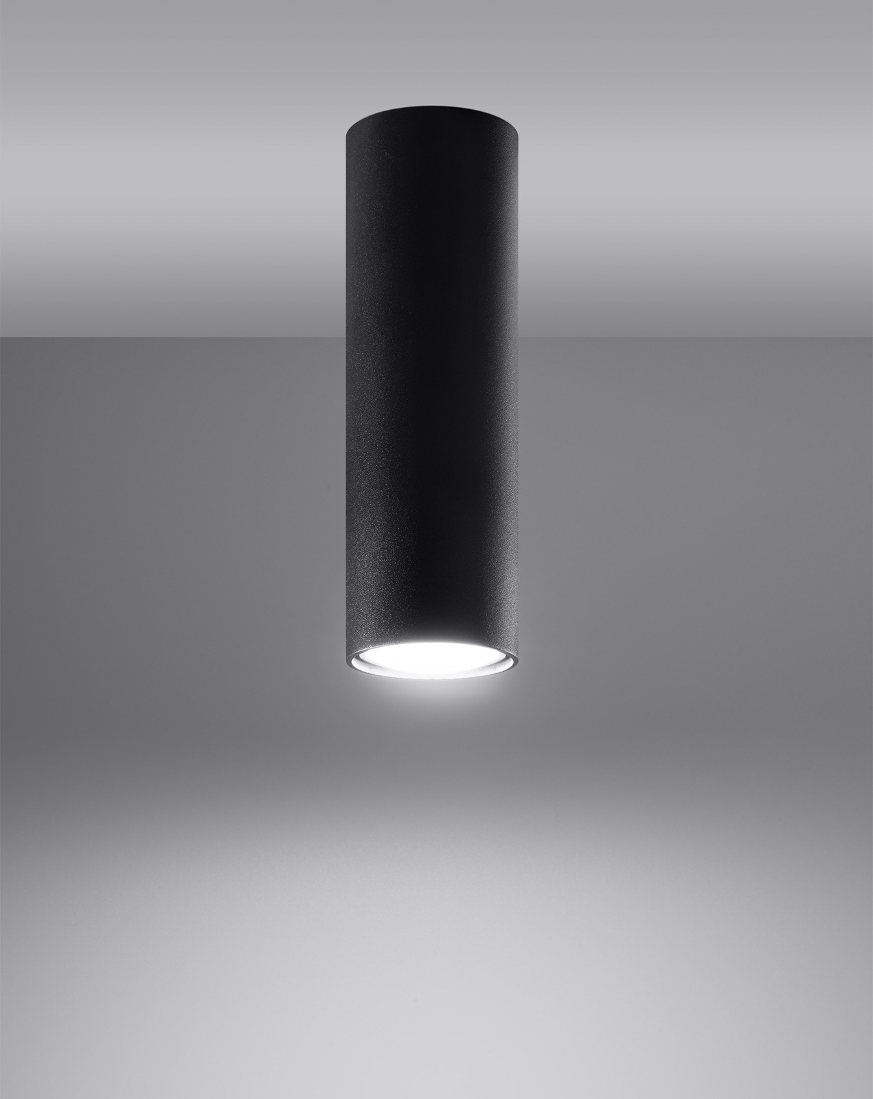 Plafond LAGOS 20 negro + 1x bombilla LED GU-10 3000K Cálida 7W 620lm