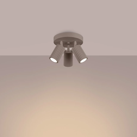 Lámpara de techo KARBON 3P taupe