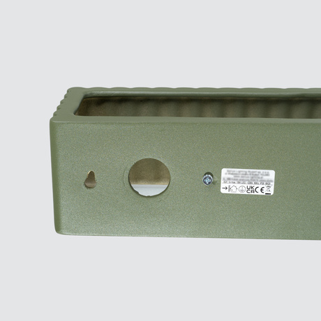 Aplique de cerámica RIGATA verde oliva