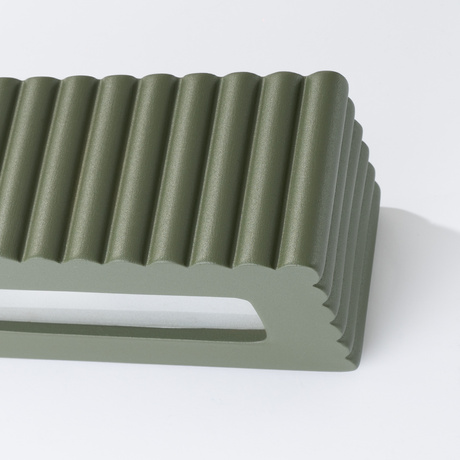 Aplique de cerámica RIGATA verde oliva