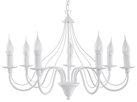 Lámpara de araña MINERWA 7 blanca + 7x bombilla LED E14 3000K Cálida 7,5W 620lm