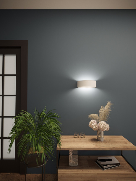 Aplique de cerámica ATENA 20 blanco + 1x bombilla LED E27 3000K Cálida 7,5W 620lm