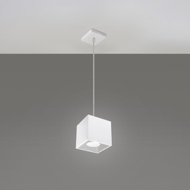 Lámpara colgante QUAD 1 blanco