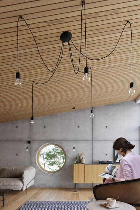 EDISON 5 lámpara colgante negra + 5x bombilla LED E27 3000K Cálida 7,5W 620lm