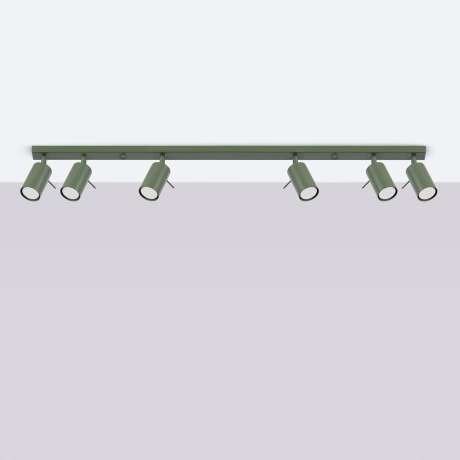 Lámpara de techo RING 6L verde oliva