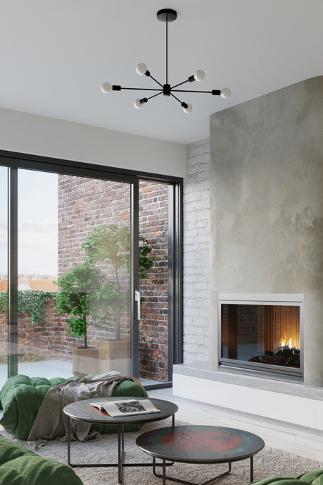 Lámpara de araña LANGO 6 negra+ 6x bombilla LED E27 3000K Cálida 7,5W 620lm