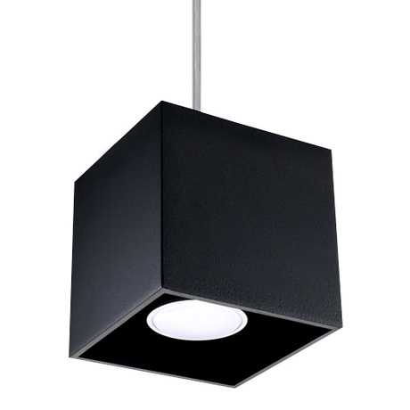 Lámpara colgante QUAD 1 negro + 1x bombilla LED GU-10 4000K Fría 7W 630lm