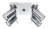 Plafond RING 4 cromado + 4x bombilla LED GU-10 3000K Cálido 7W 620lm