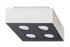 Plafond MONO 4 blanco + 4x Bombilla LED GU-10 4000K Fría 7W 630lm