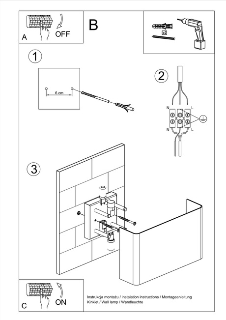 Aplique COPERTURA blanco +2xBombilla LED G9 4000K Fría 4,5W 530lm