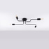 Lámpara de araña VECTOR 4 negra + 4X bombilla LED E27 3000K 7W 760lm