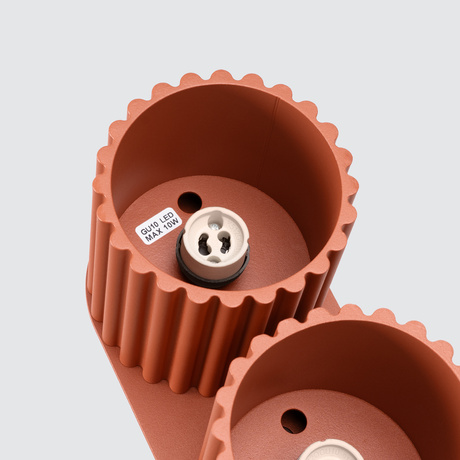 Plafón AURA 2 rojo ocre GU10