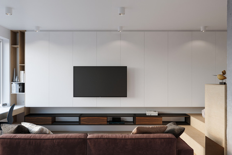 Plafond TIUBE blanco + 1x bombilla LED GU10 AR111 4000K FRÍO 10W 850lm