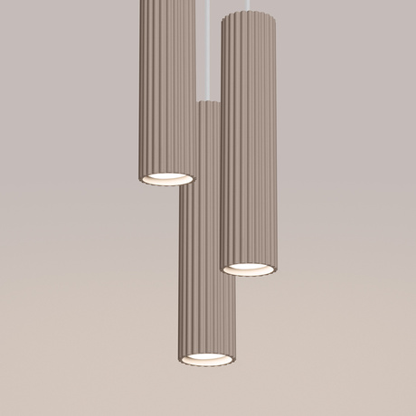 Lámpara colgante KARBON 3P taupe