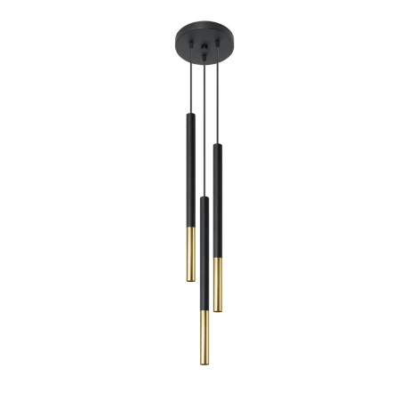 Lámpara colgante MOZAICA 3P negro/dorado