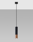 LOOPEZ 1 lámpara colgante negra/cobre + 1x bombilla LED GU-10 4000K fría 7W 630lm