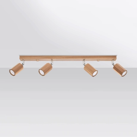 Lámpara de techo ZEKE 4 roble